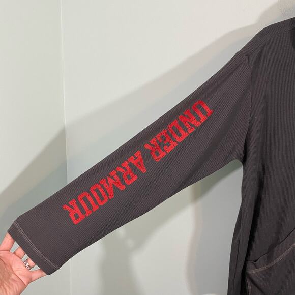 Under Armour Youth Grey Waffle Knit Pullover Hoodie Size YXL - Picture 6 of 9